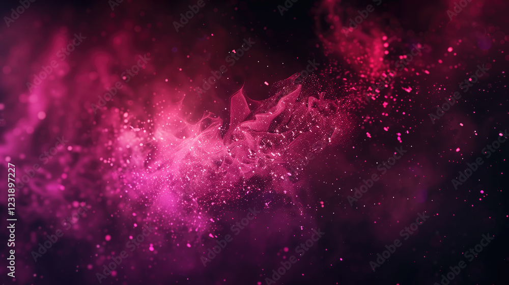 Fototapeta premium Dynamic blend of pink hues intertwined with abstract shapes creating a vibrant and modern background. Abstract art concept.