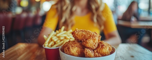 Diet food loss weight concept, Hand of woman pushing sweet away and avoid to sugar to control cholesterol and sugar