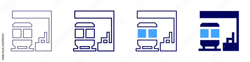 Train conductor icon in 4 different styles. Thin Line, Line, Bold, and Bold Line. Duotone style. Editable stroke Train conductor icon in 4 different styles. Thin Line, Line, Bold, and Bold Line. Duotone style. Editable stroke