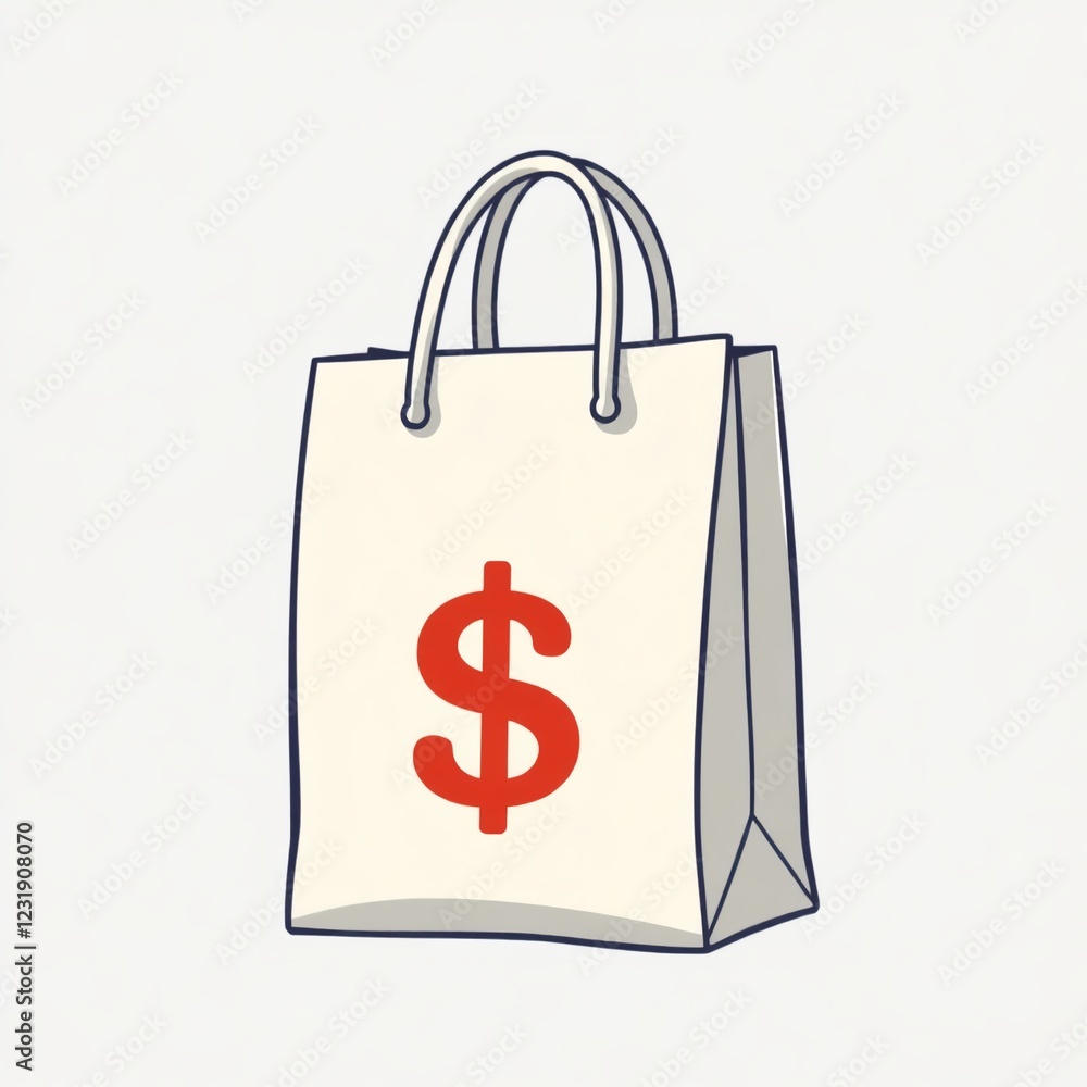 Shopping Bag with Dollar Symbol – Shopping Bag with Dollar Symbol –