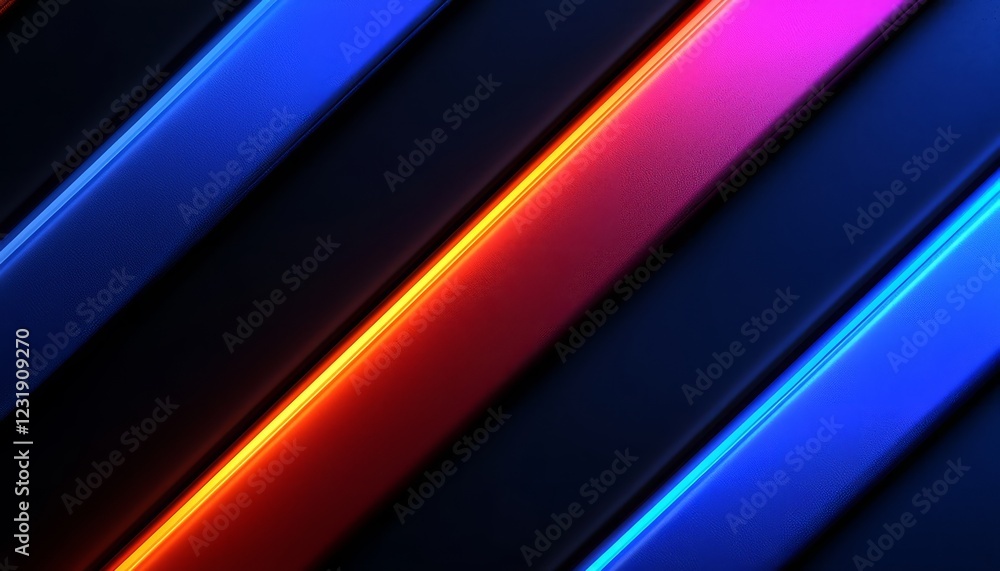 Abstract Diagonal Stripes Of Vibrant Neon Colors Abstract Diagonal Stripes Of Vibrant Neon Colors