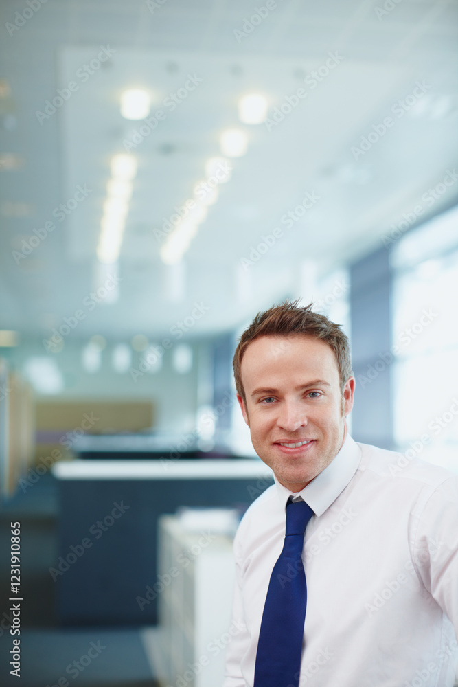 Portrait, confident and man in office, happy and ambitious for career path, accountant and investment. Proud, auditor and professional in financial firm, person and smile for opportunity in Canada Portrait, confident and man in office, happy and ambitious for career path, accountant and investment. Proud, auditor and professional in financial firm, person and smile for opportunity in Canada