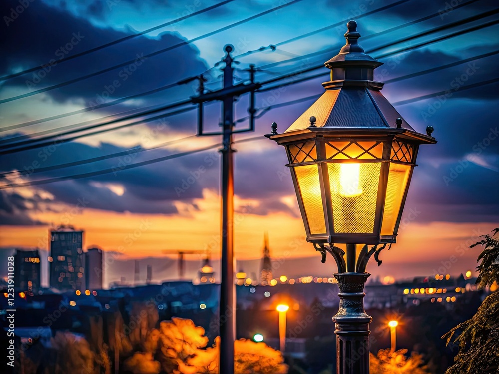 City nightscape illuminated by streetlights, showcasing urban energy and nocturnal photography. City nightscape illuminated by streetlights, showcasing urban energy and nocturnal photography.