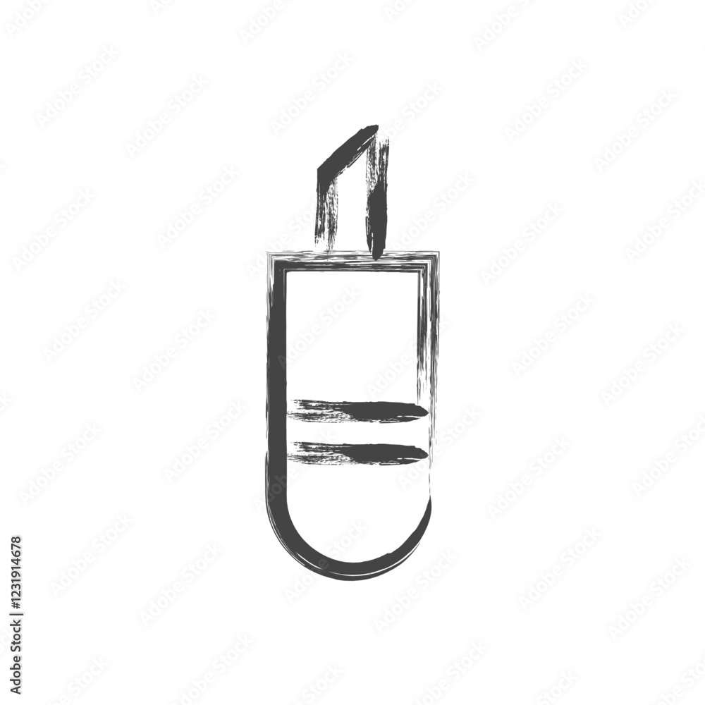 Fototapeta premium 筆書き学校道具関連の単品アイコン 蛍光ペン