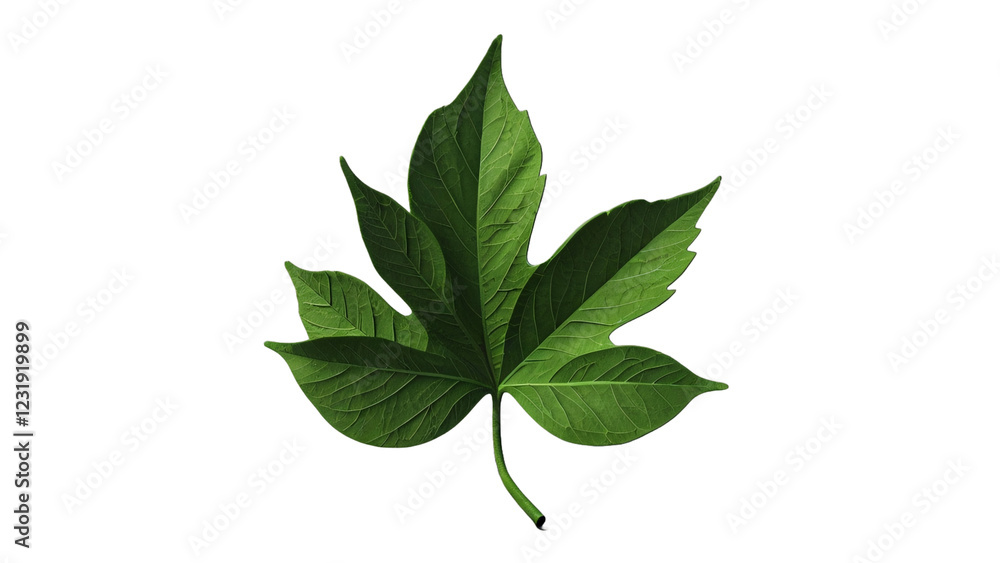 Fototapeta premium a leaf from a tree on a transparent background