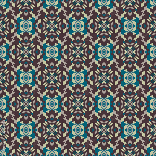 American tribal ethnic native pattern seamless.Traditional Navajo,Aztec,Apache,Southwest and Mexican style fabric pattern.Abstract vector motif pattern.For fabric,clothing,blanket,woven,wrap,decorate.