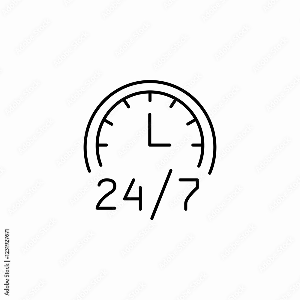 nonstop customer service available icon sign vector nonstop customer service available icon sign vector