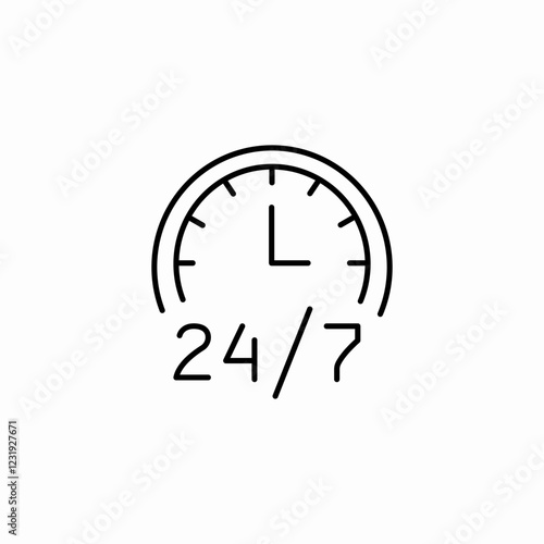 nonstop customer service available icon sign vector