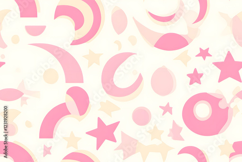 Kawaii space wallpaper with planets, nebulae, and cosmic dust