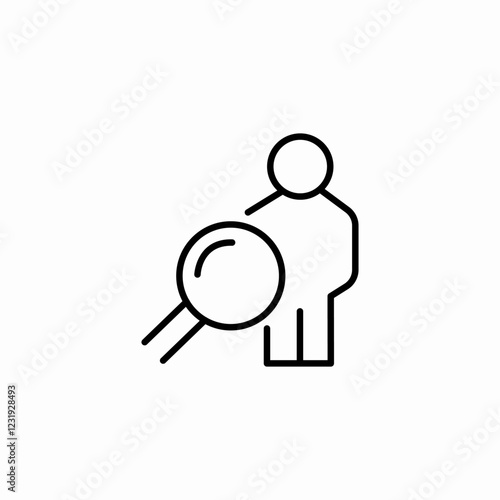 person search icon sign vector