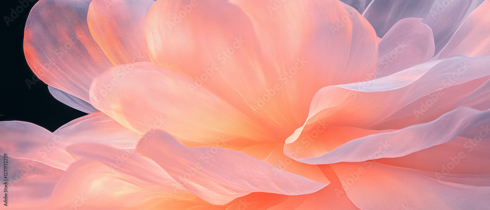 Visually enhanced petal texture with intricate floral design on a dark background Visually enhanced petal texture with intricate floral design on a dark background