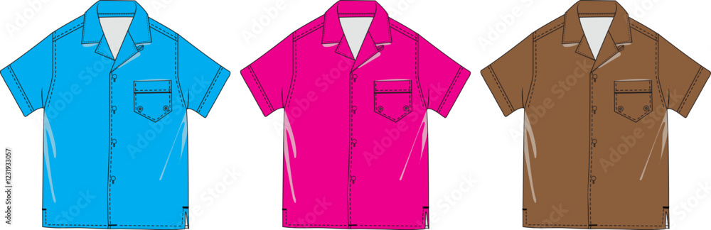 Short Sleeve Button Down Shirt Design Template Short Sleeve Button Down Shirt Design Template