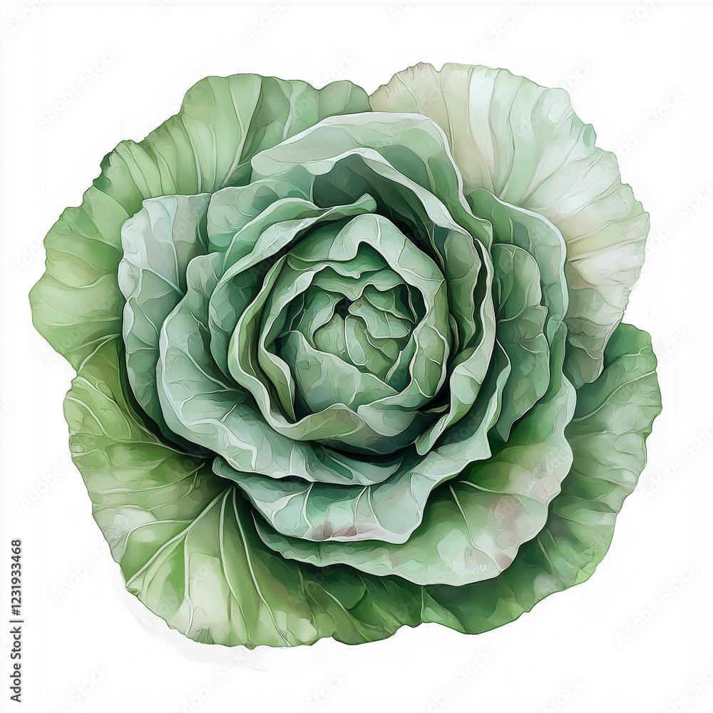 Obraz premium Cabbage Isolated on white Background