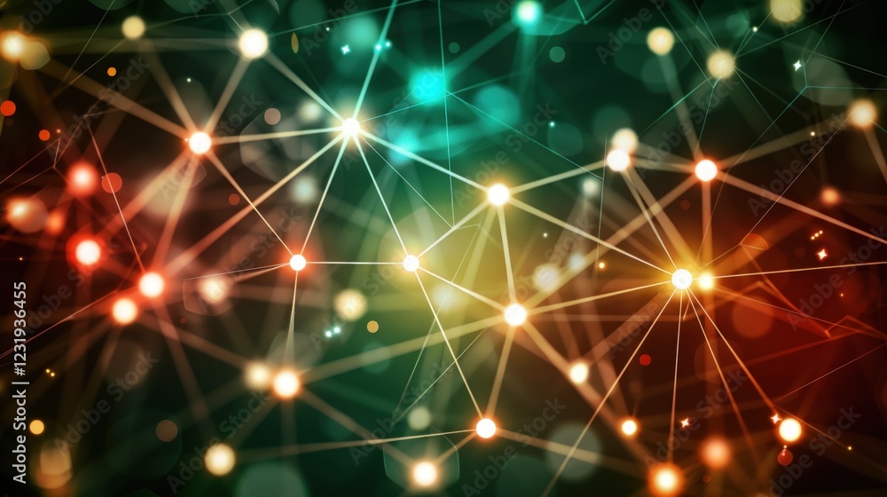 Abstract Network Connections: A Symphony of Light and Data Abstract Network Connections: A Symphony of Light and Data