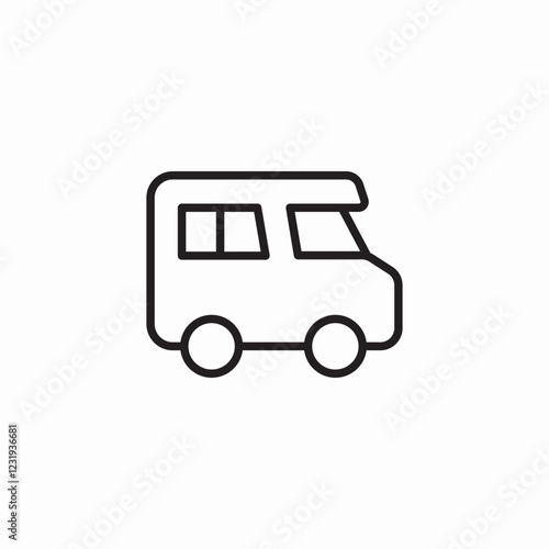 camper van icon sign vector