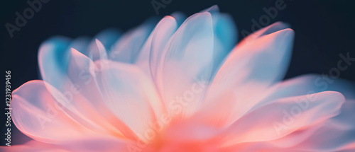 Whirling petals create a dynamic motion effect against a dark background