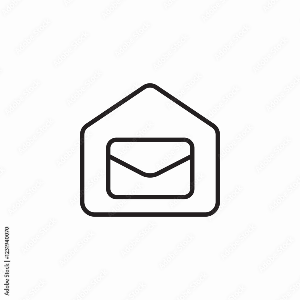 letter box icon sign vector letter box icon sign vector