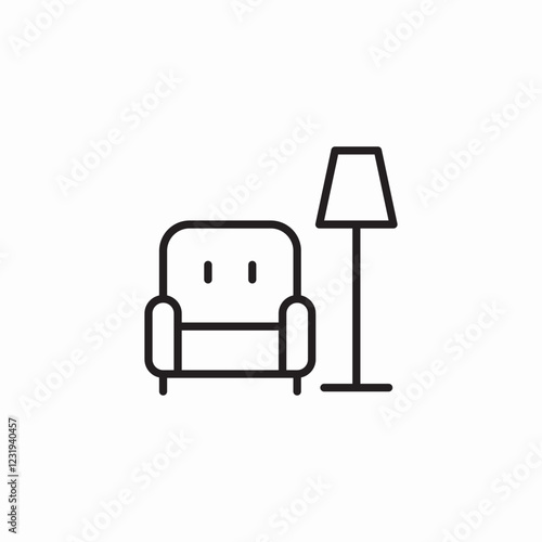 living room icon sign vector