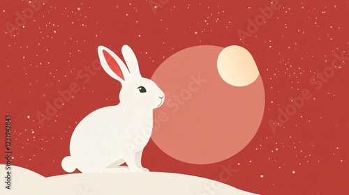 2023 Chinese New Year Rabbit Zodiac Symbol for Stock Photos photo