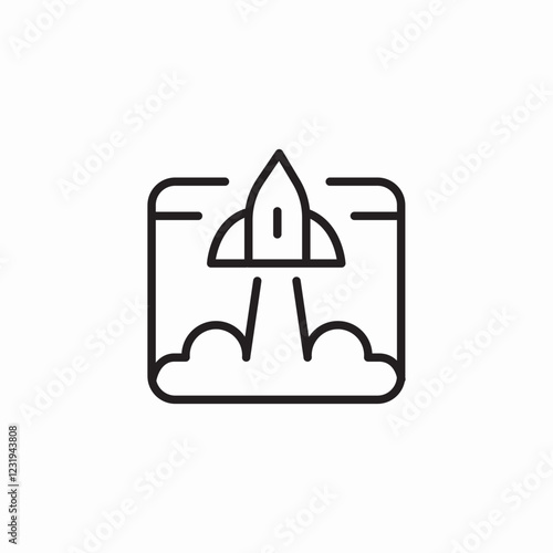 web sky rocket icon sign vector