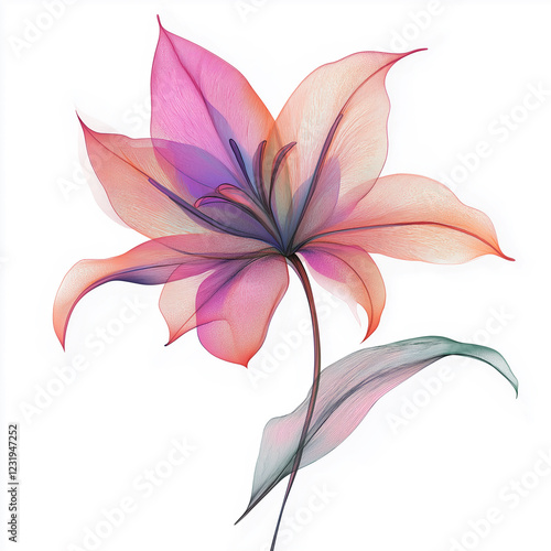 Lily Isolated on white Background