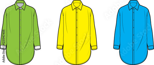 Long Sleeve Button Down Shirts Fashion Design Templates