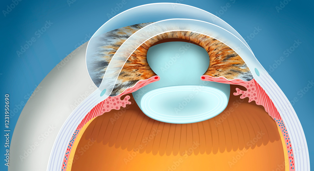 Poster The lens is a transparent, biconvex structure of the eye that ...