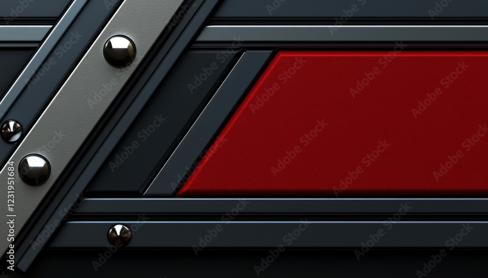 Abstract Red Black Grey Metallic Panel Design Abstract Red Black Grey Metallic Panel Design