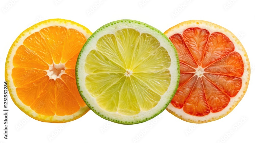 Fototapeta premium Vibrant citrus slices silhouette: high-res download. Perfect for vibrant designs.