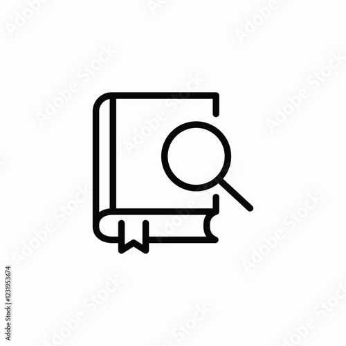 bookmark guide search icon sign vector