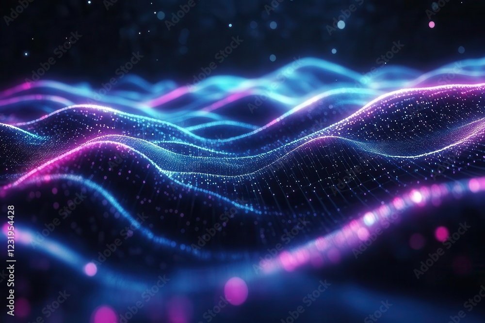 abstract 3d data visualization with glowing geometric patterns forming interconnected neural networks against deep space background abstract 3d data visualization with glowing geometric patterns forming interconnected neural networks against deep space background