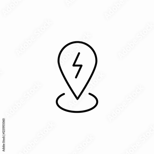 electric charge spot icon sign vector
