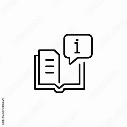information book section icon sign vector