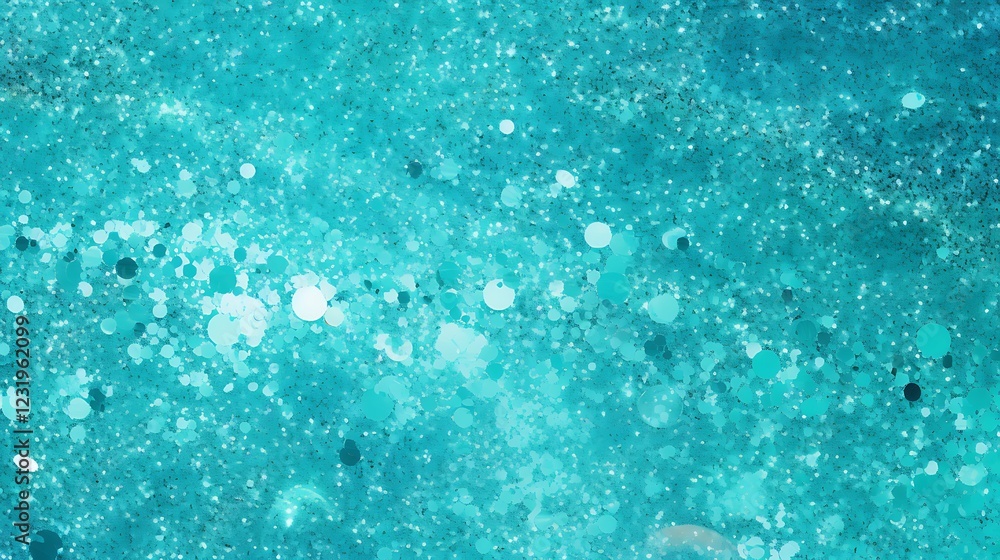 Obraz premium Abstract aquamarine glitter lights background with sparkle