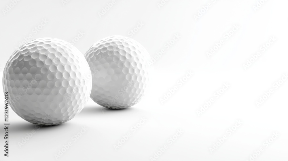 golf ball on a white background. A sport played by people all over the world golf ball on a white background. A sport played by people all over the world