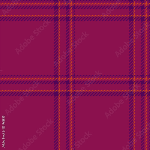 Vibrant purple and orange plaid pattern.  Perfect for textile designs, apparel, website backgrounds, or autumnthemed projects. photo