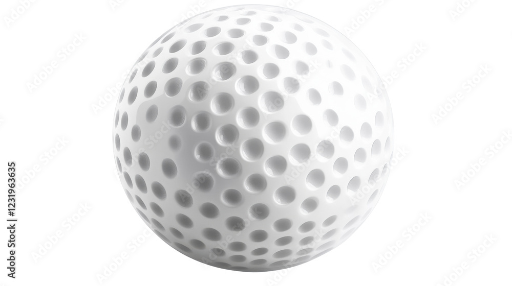 White golf ball rotating on transparent background with alpha channel White golf ball rotating on transparent background with alpha channel
