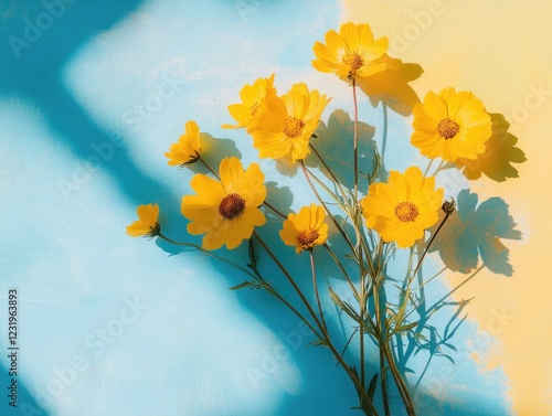 Yellow Flowers on Table