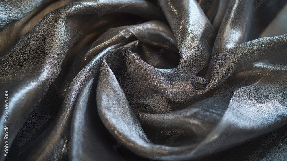 Luxury silver silk fabric texture banner top view scene. Realistic vector abstract soft satin cloth frame with crease for premium cosmetic product presentation. Drapery elegant material illustration. Luxury silver silk fabric texture banner top view scene. Realistic vector abstract soft satin cloth frame with crease for premium cosmetic product presentation. Drapery elegant material illustration.