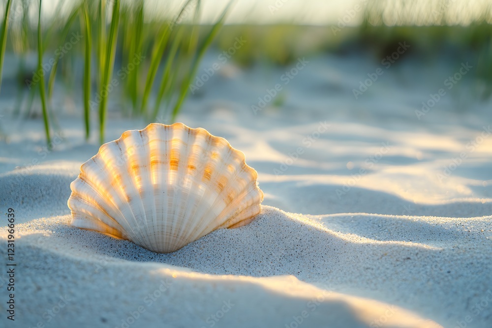 seashell on the beach , Generative AI seashell on the beach , Generative AI