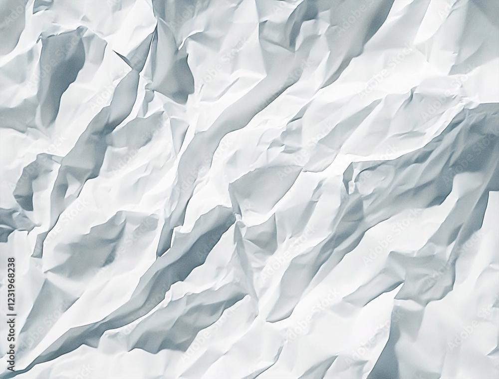 Obraz premium Abstract white crumpled paper texture creating a textured background
