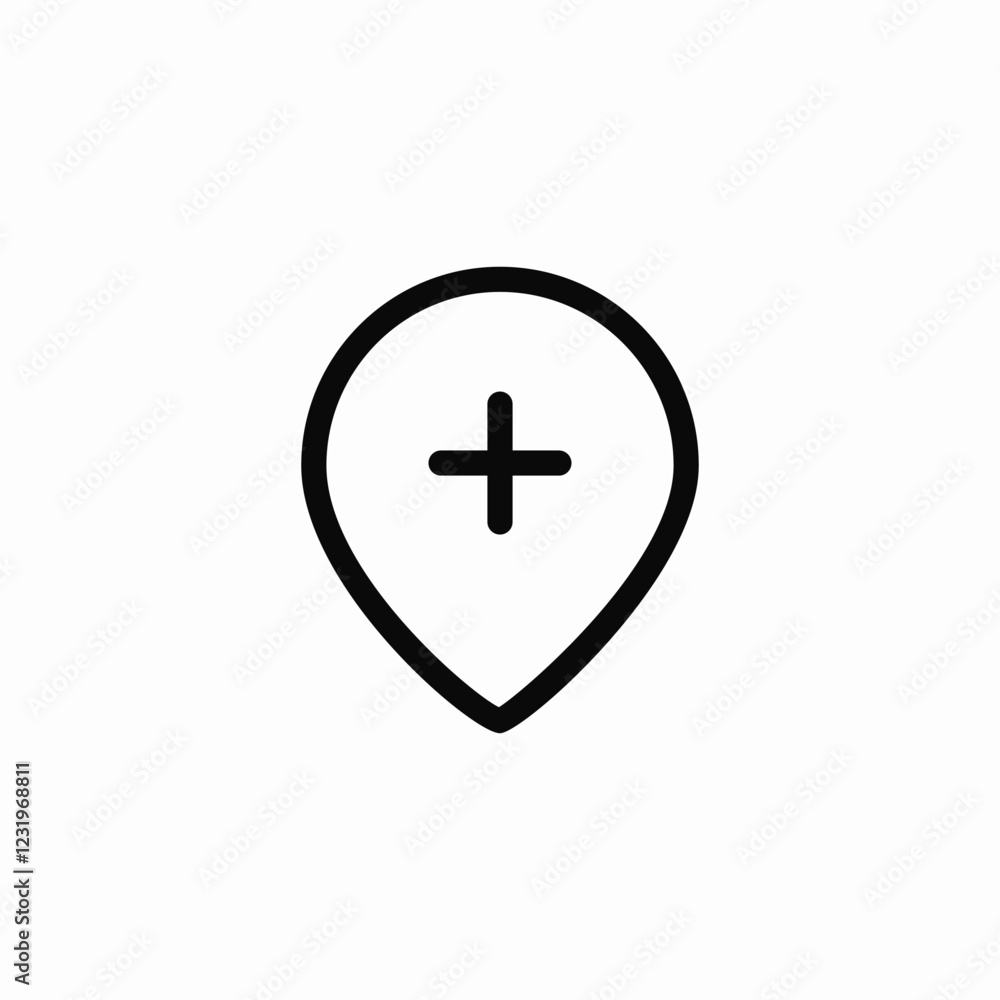 location add icon sign vector location add icon sign vector