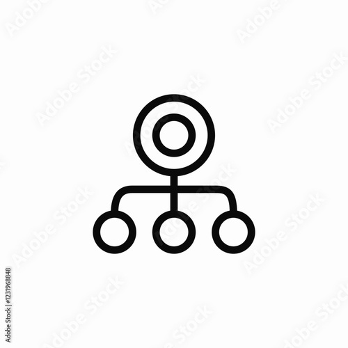 management tree icon sign vector