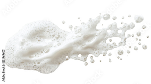 Obraz na płótnie White foam splashing and pouring with transparent background w salonie
