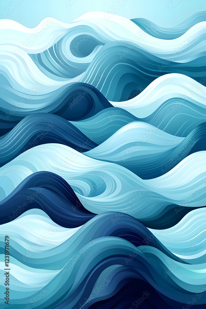 Abstract ocean waves background, calming sea texture, design element Abstract ocean waves background, calming sea texture, design element