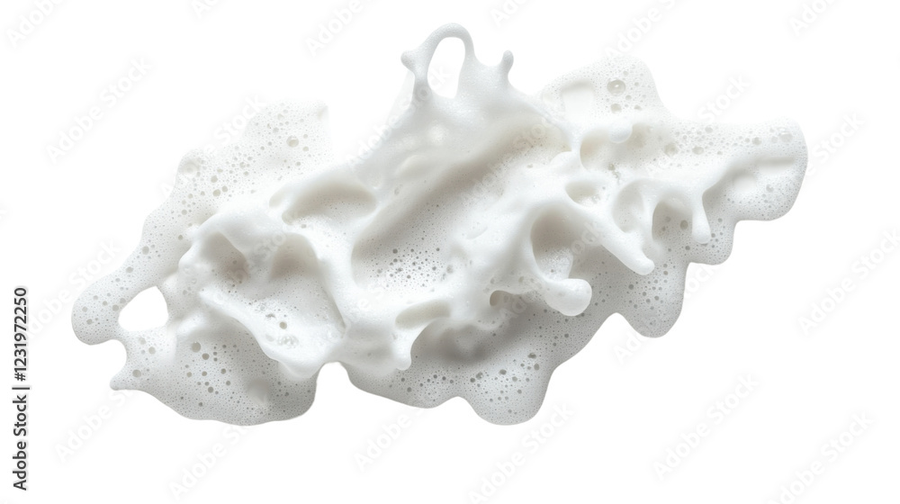 Fototapeta premium White foam splash with transparent background