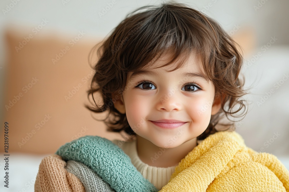 Radiant Child Smiles, Wrapped in Warmth and Joy Radiant Child Smiles, Wrapped in Warmth and Joy