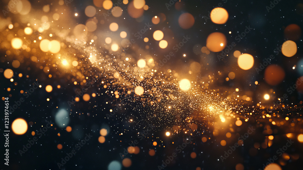 Naklejka premium Glint glare collection with bright neon luminous effects - shining starbursts with magical sparkles, lens flares and glowing beams. Blue highlights on dark background for space or fantasy design.