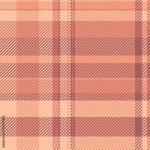 Subtle peach and dusty rose plaid pattern.  Perfect for textile design, website backgrounds, or fashion illustrations.  Elegant, muted tones create a calming, sophisticated aesthetic.