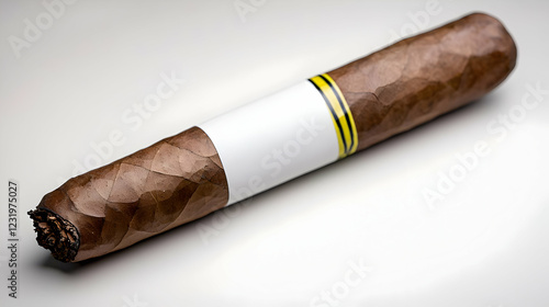 Premium Cigar Mockup Blank Label, Studio Shot